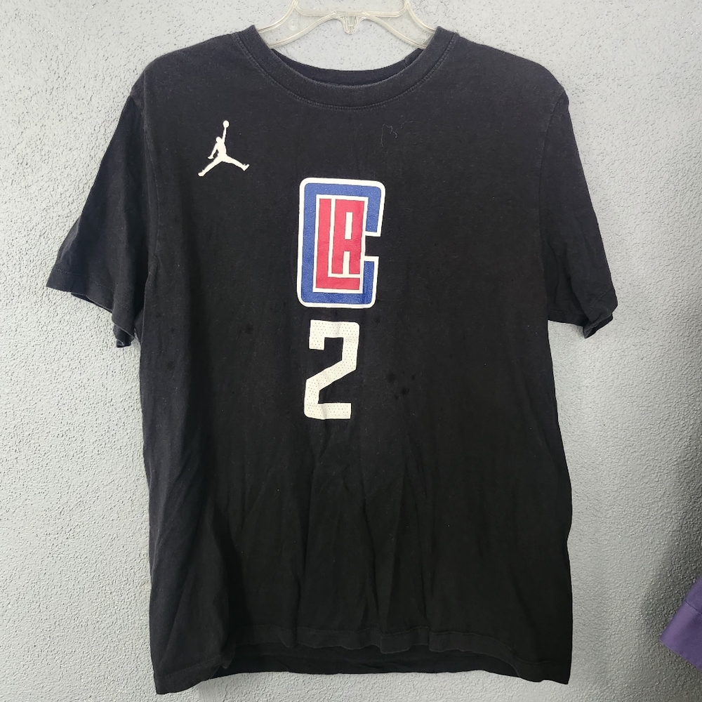 Nike Black LA Clippers Graphic Black Tee with Red & Blue Logo